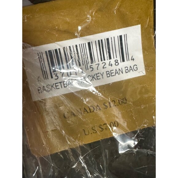 Sealed Vintage Basketball Mickey Mouse Bean Bag Plush Toy Disney - Picture 5 of 8